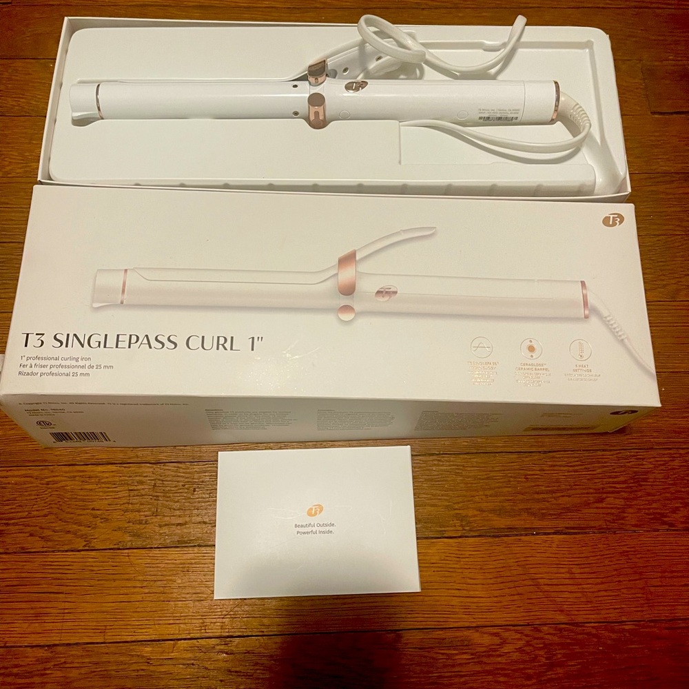 T3 Single pass Curling Iron 1” (Online Only)